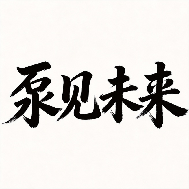 把里面的字换成“泵见未来”预览效果