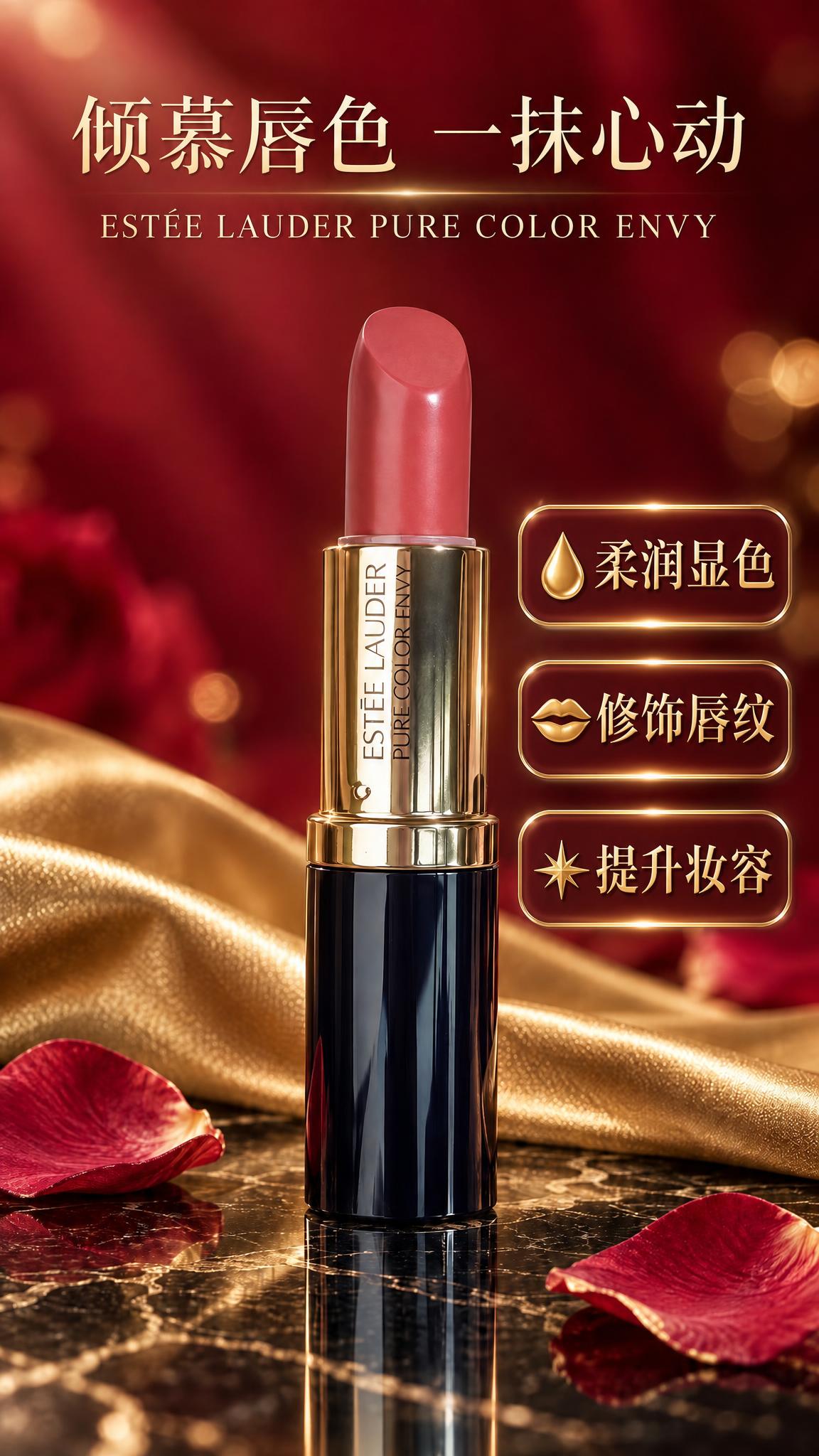 优化右侧文案区域，让卖点文字更加突出醒目，同时保持高级奢华质感… - 图片创意预览