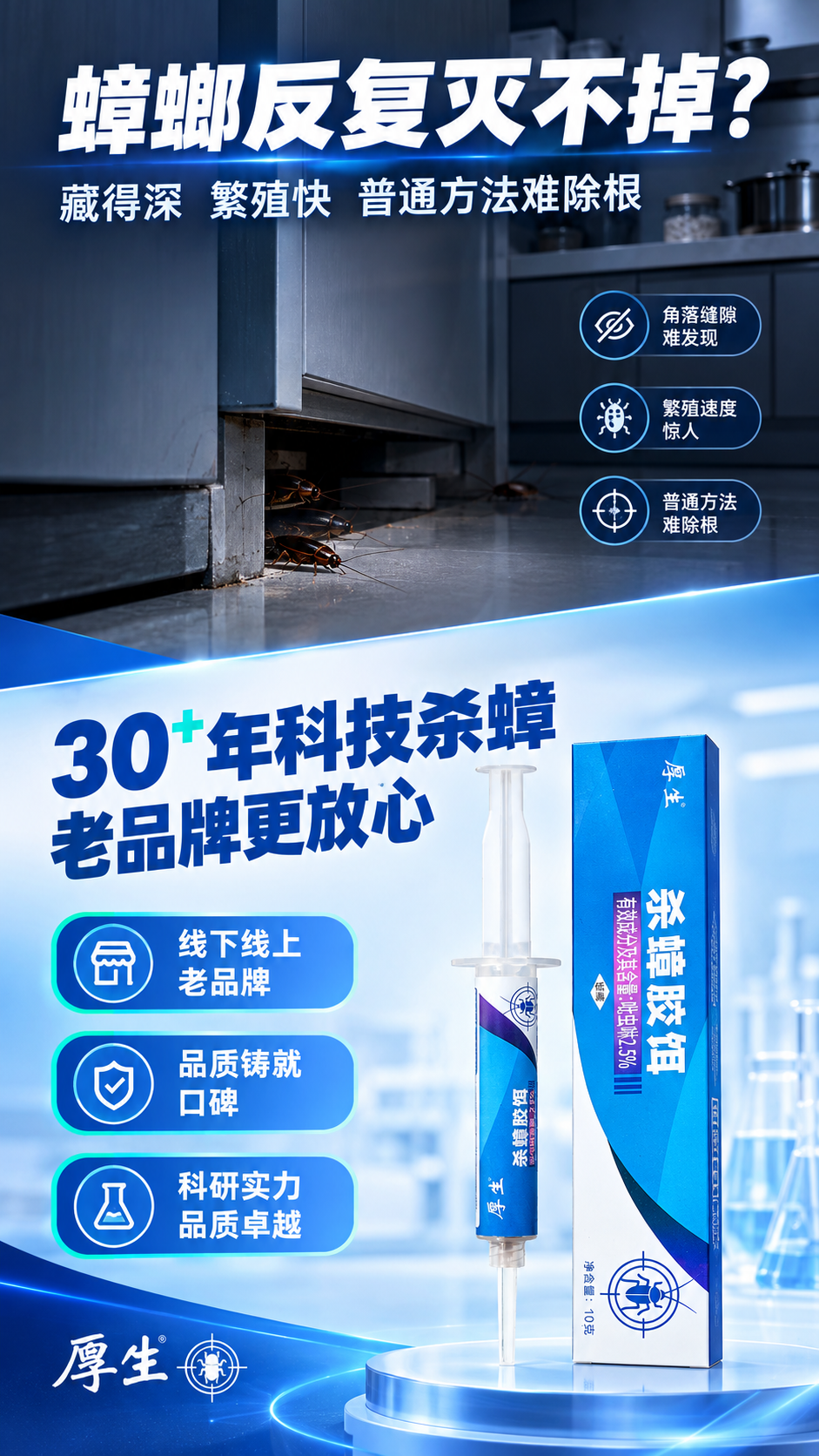 [商品] 使用【图1】厚生杀蟑胶饵包装盒+针管；保留品牌名、产… - 图片创意预览