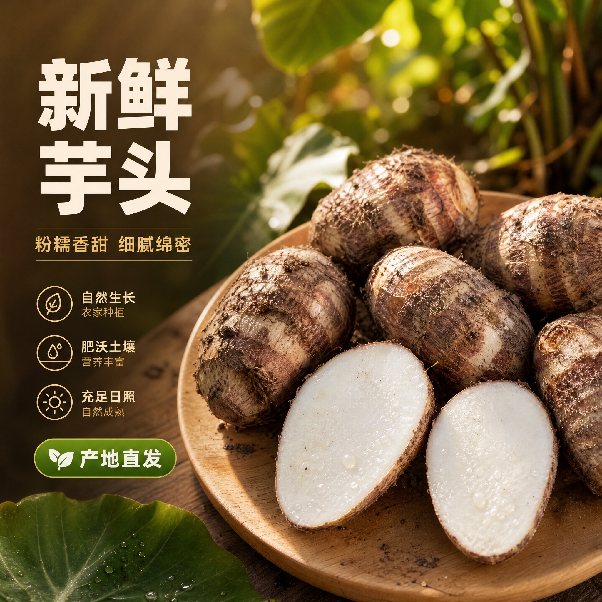 [主图-1] 芋头 首图点击率 食欲感与新鲜度展示。 [统一基… - 图片创意预览