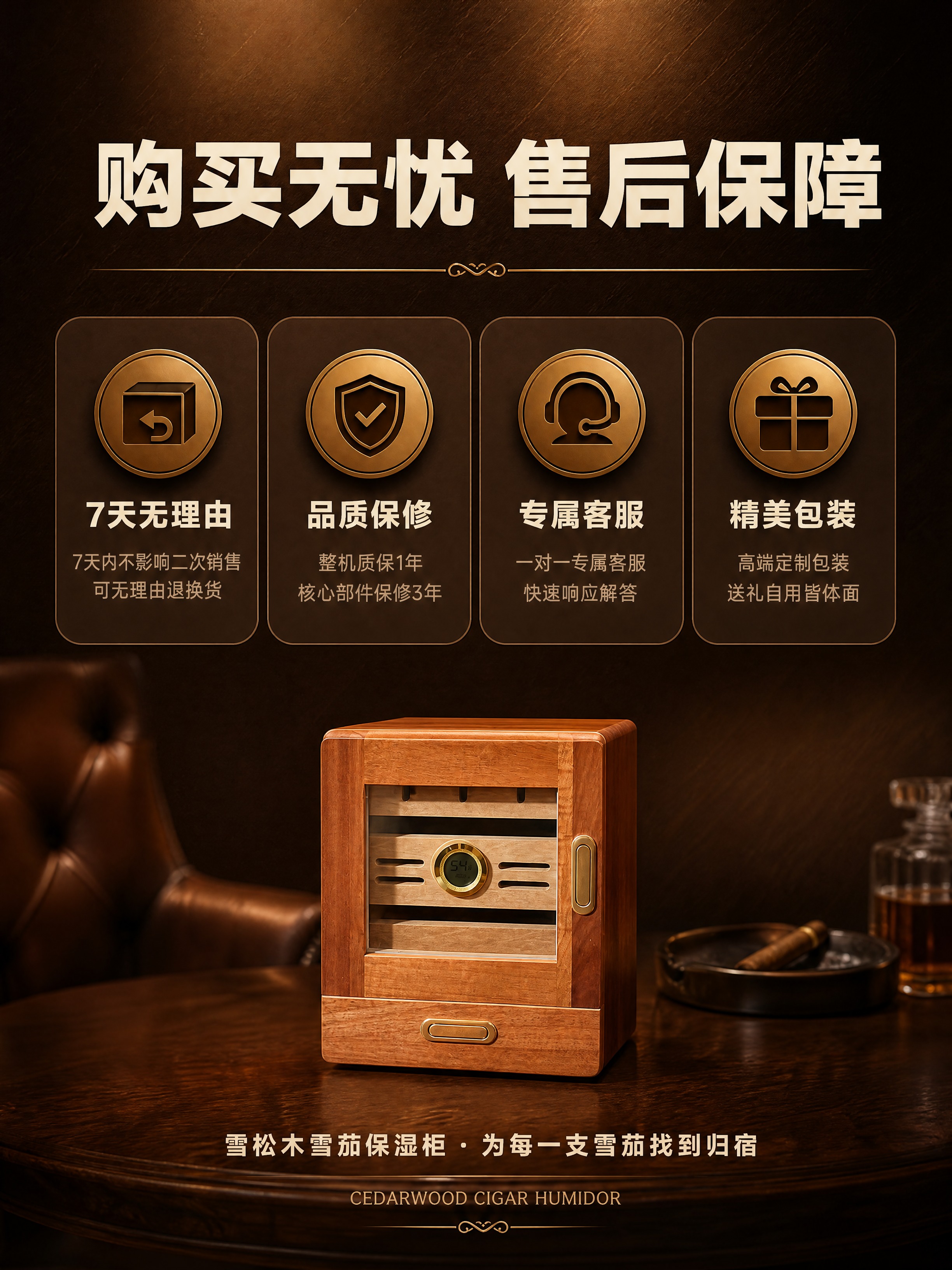 [商品] 使用【图1】雪松木雪茄保湿柜正面闭合图作为底部产品展… - 图片创意预览