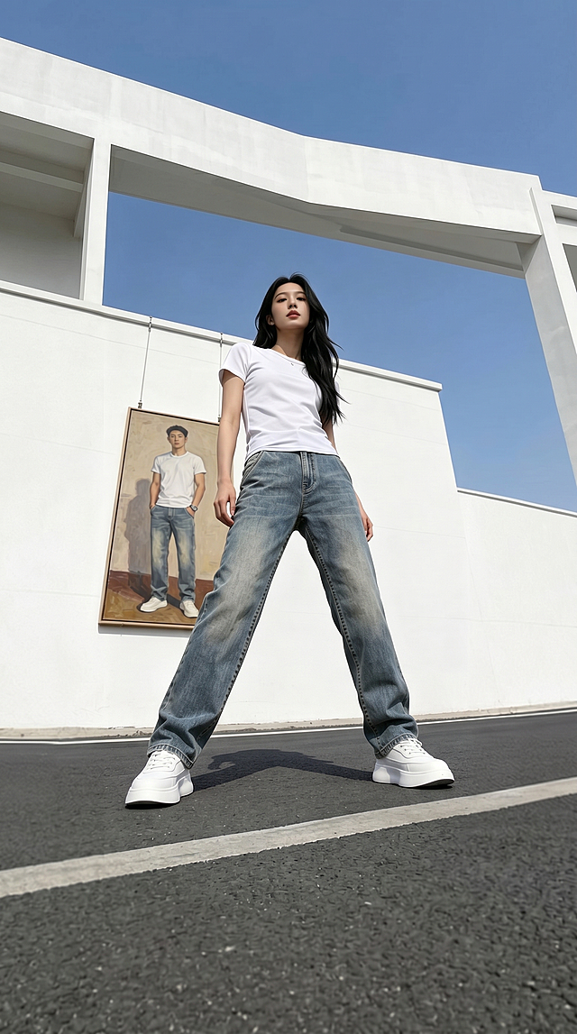 在不影响图片原有美感和人物主体内容的前提下，将图片尺寸调整为9:16的竖屏长图，保持画面内容不变