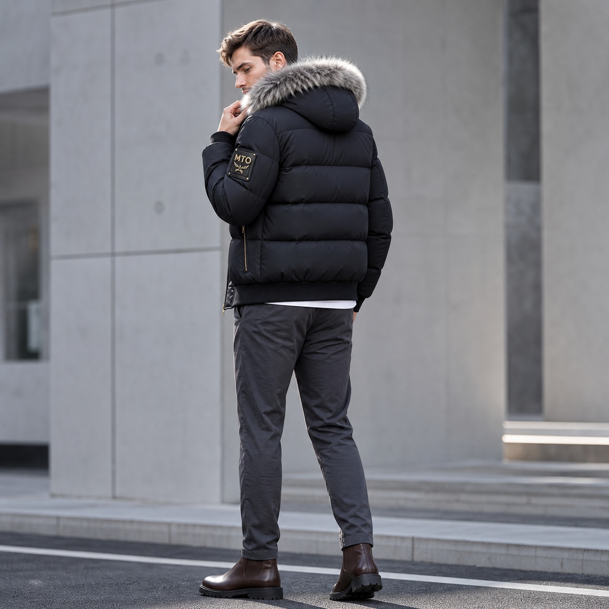 [主图-3] Men's Winter Puffer Jack… - 图片创意预览
