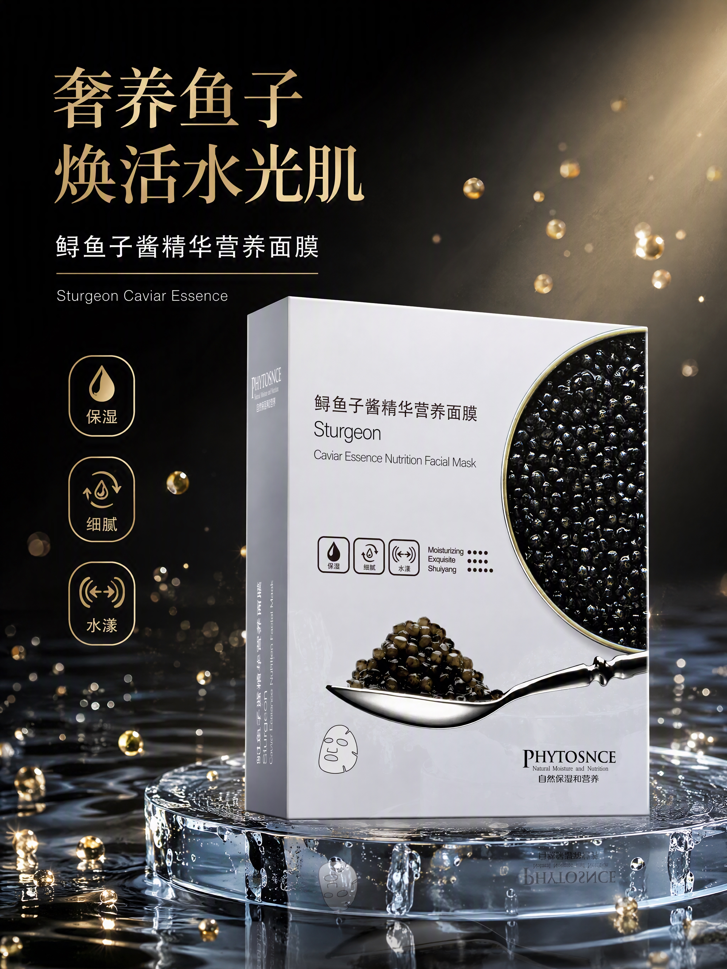 [第1张] 详情页头图主视觉 - PHYTOSNCE鲟鱼子酱精… - 图片创意预览