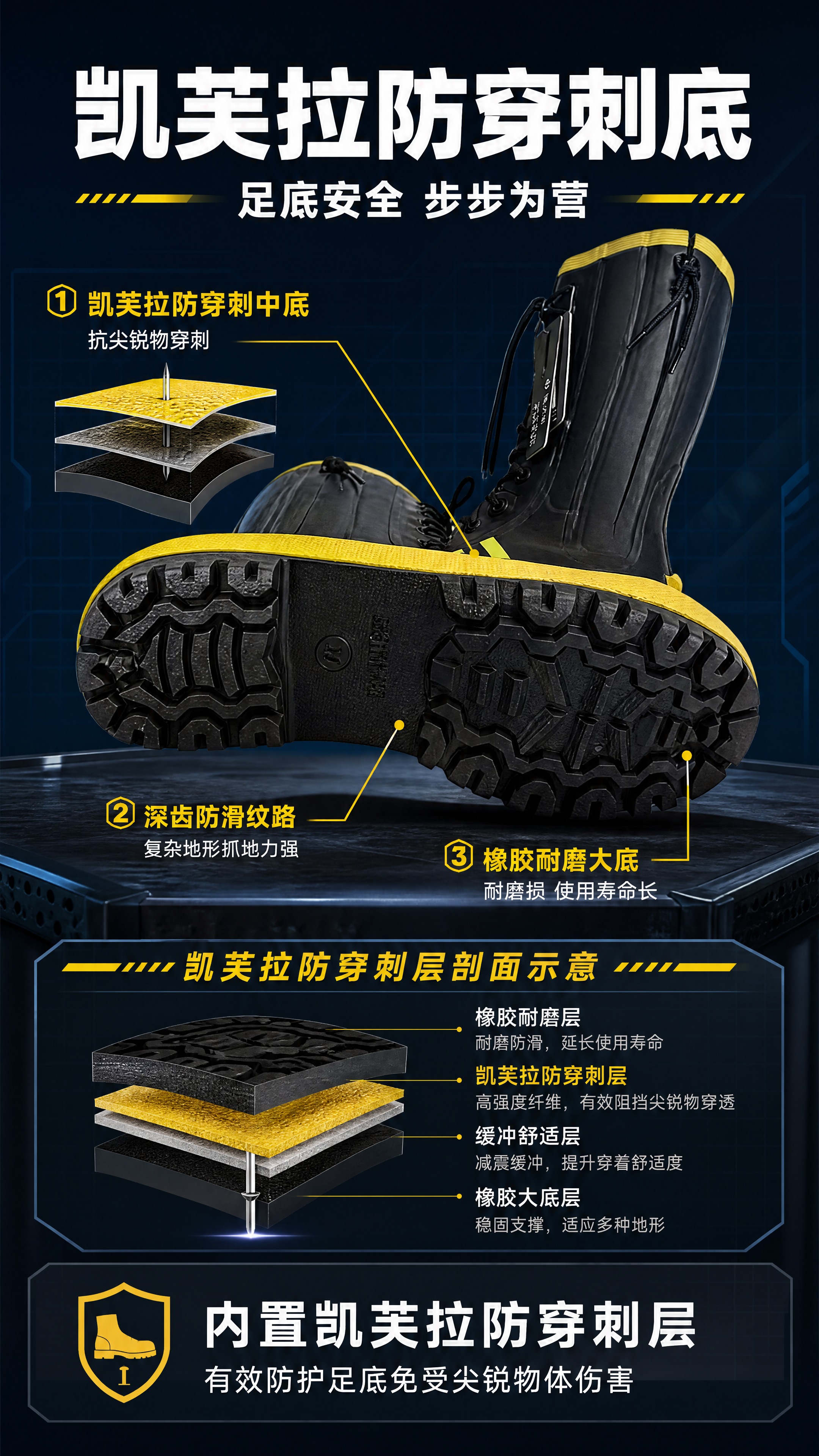 [商品] 使用【图7】比武款消防战斗靴鞋底视角（展示鞋底纹路和… - 图片创意预览