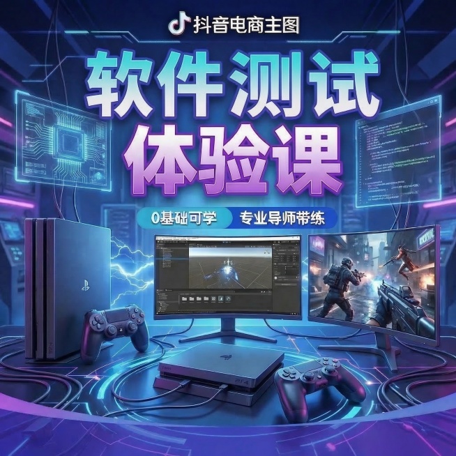 将图片里主标题的“游戏”二字替换为“软件”，其余所有元素包括背景、其他文字、风格、装饰元素都保持完全不变预览效果