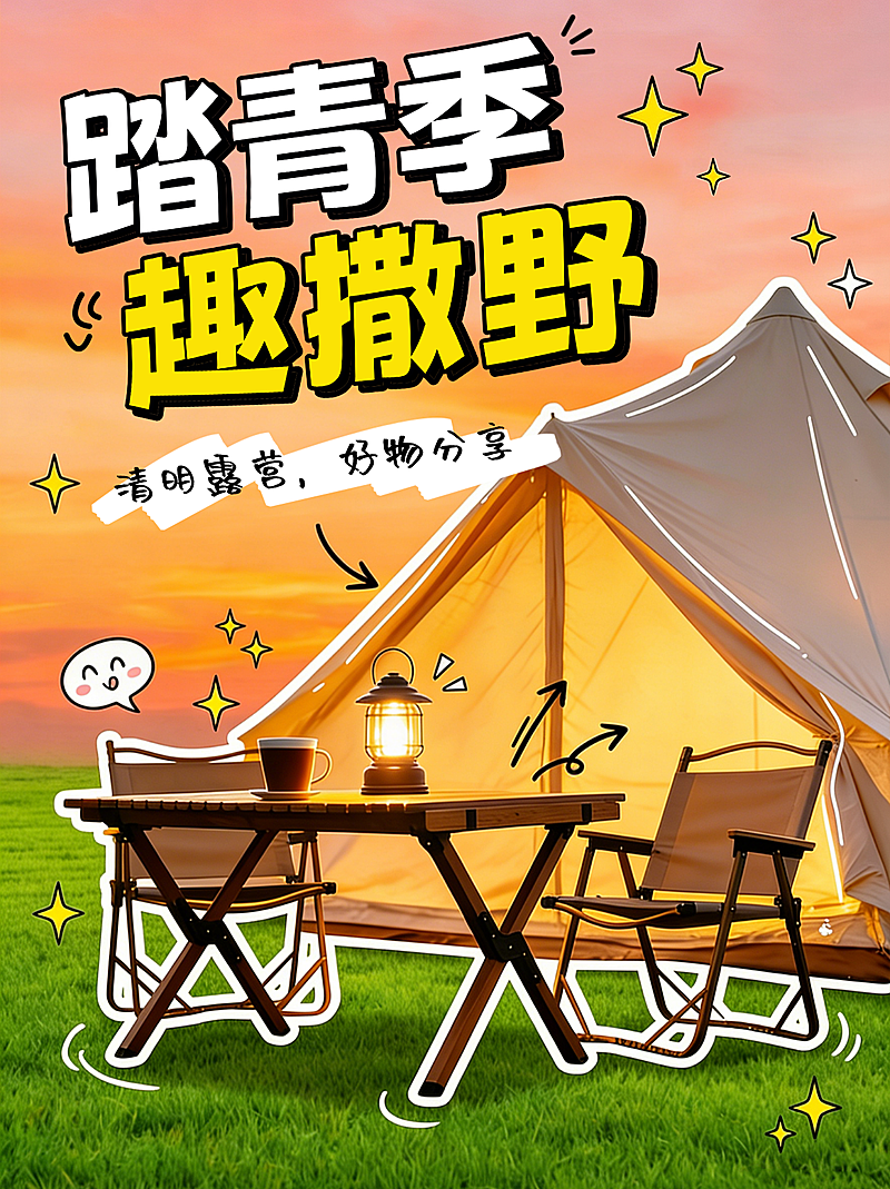 露营好物分享小红书封面