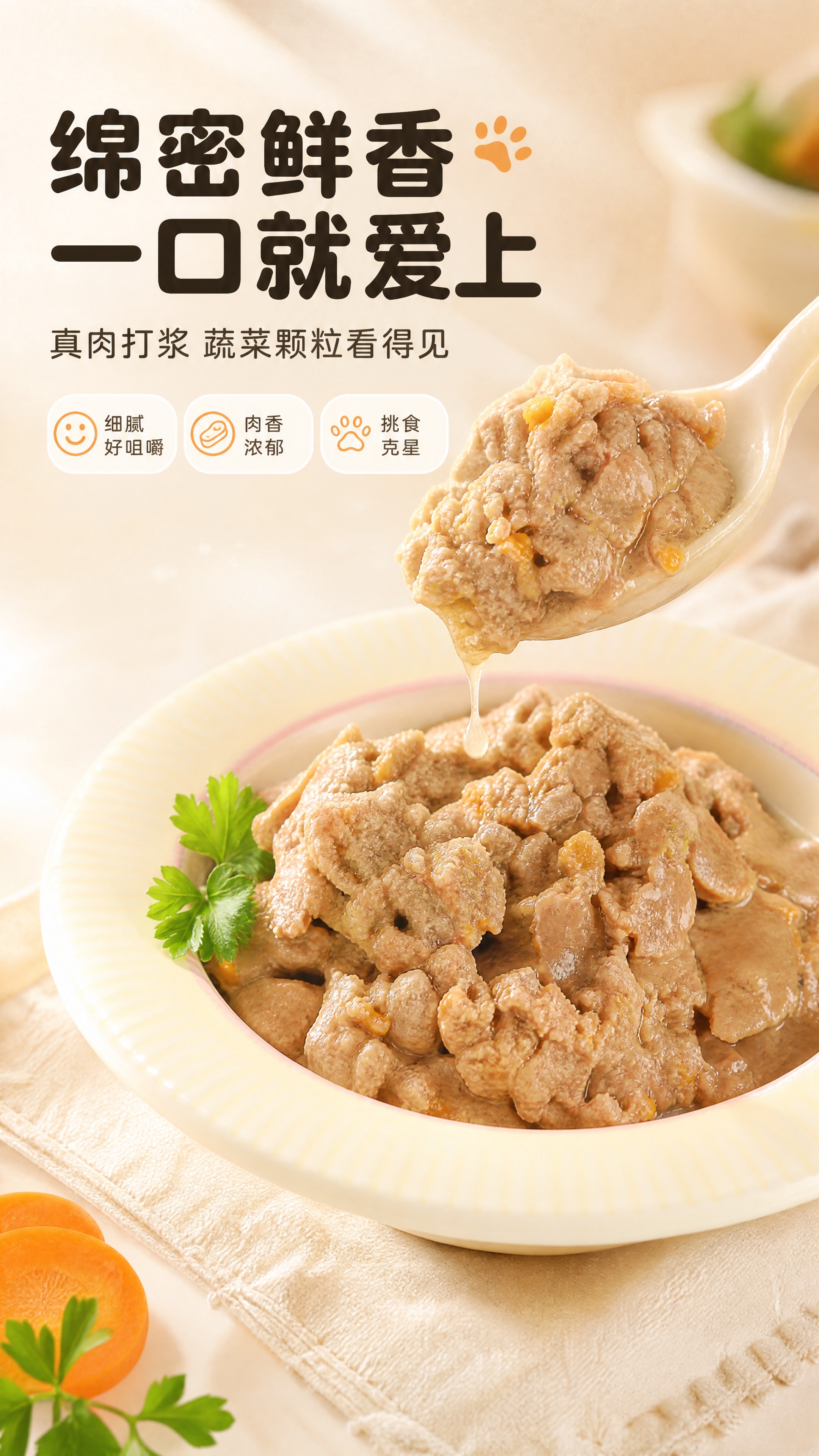 [商品] 使用【图2】宠物鲜食肉泥内容物实拍；保留浅棕褐色肉泥… - 图片创意预览