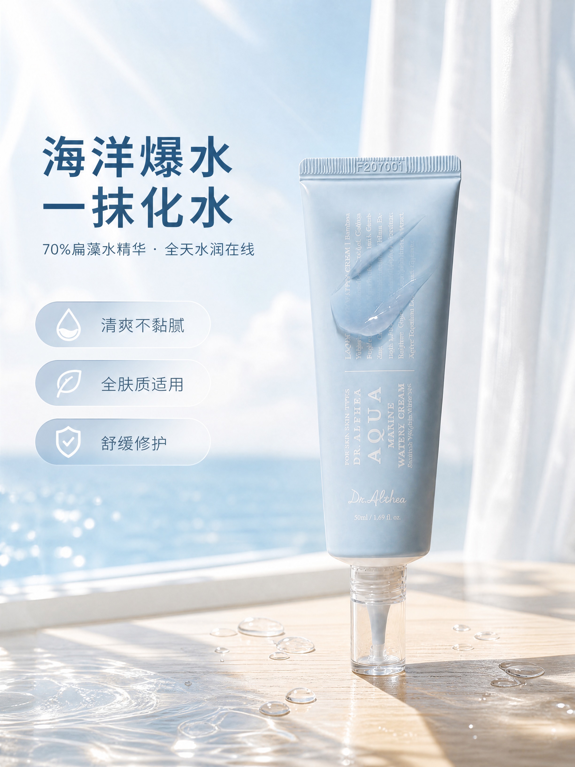 [商品] 使用【图1】Dr.Althea艾西儿海洋水润面霜浅蓝… - 图片创意预览