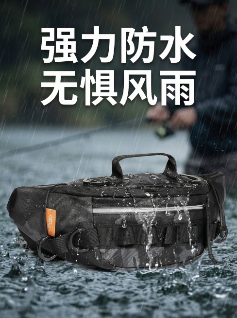 这个产品是多功能路亚包  给我做五张拼多多主图预览效果