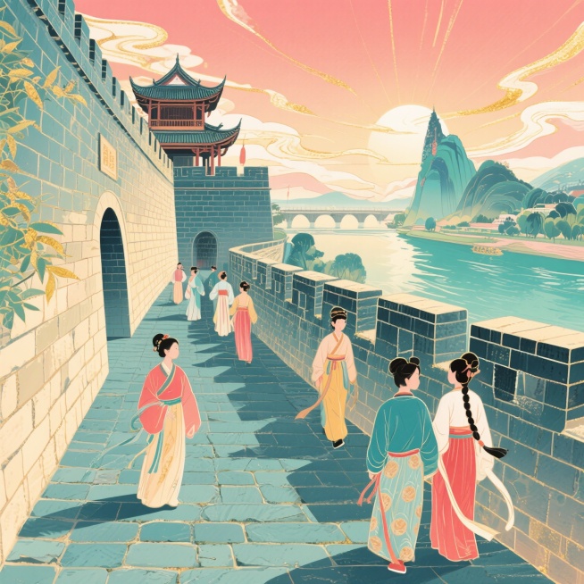 生成赣州人文，美食，未来，风景，宣传图各一张预览效果