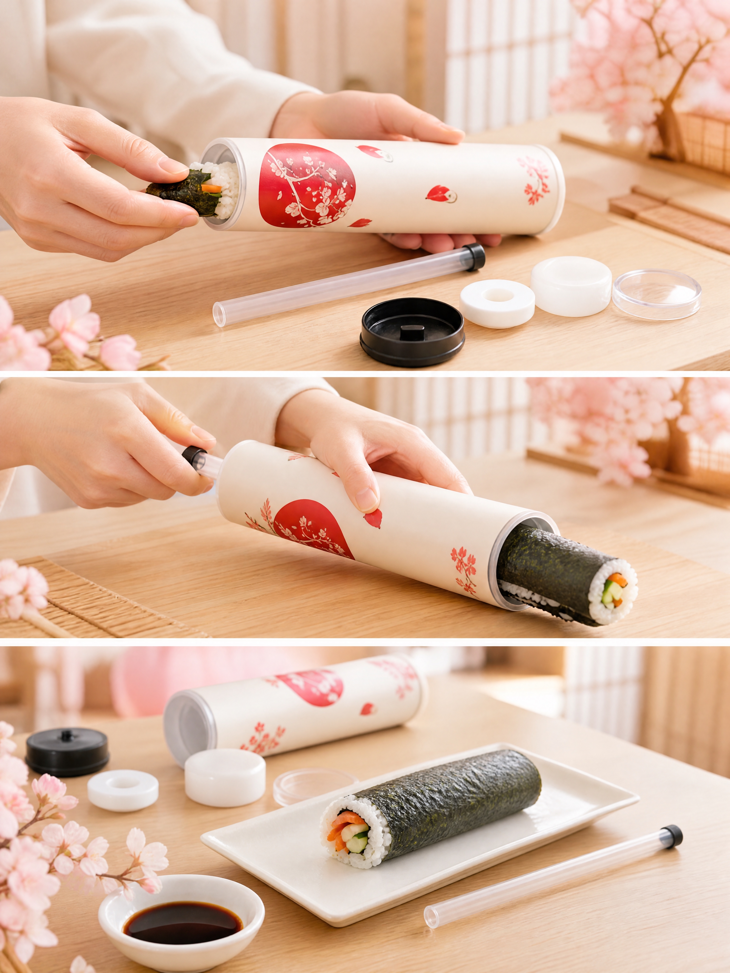 [商品] 使用【图1】寿司罐全套配件（纸质外管、底盖、吸油棉、… - 图片创意预览