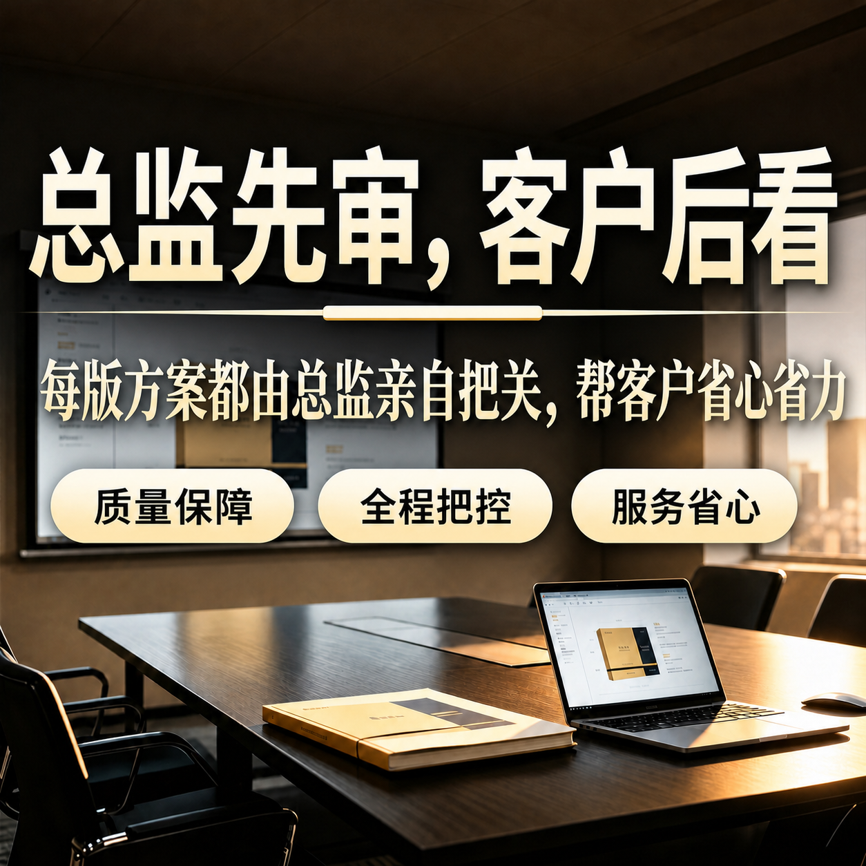 将图片上方的所有文字（大标题、副标题、三个按钮）整体大幅放大，… - 图片创意预览