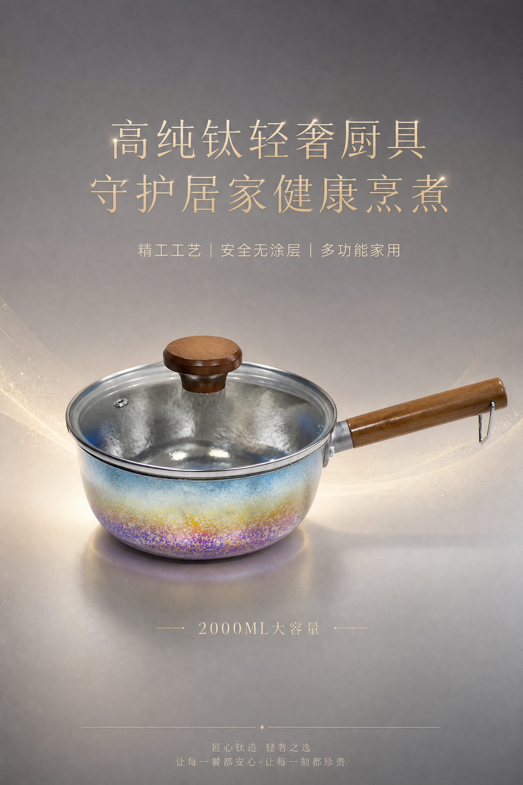 [商品] 使用【图1】幻彩冰花奶锅整体图；保留锅身幻彩冰花肌理… - 图片创意预览