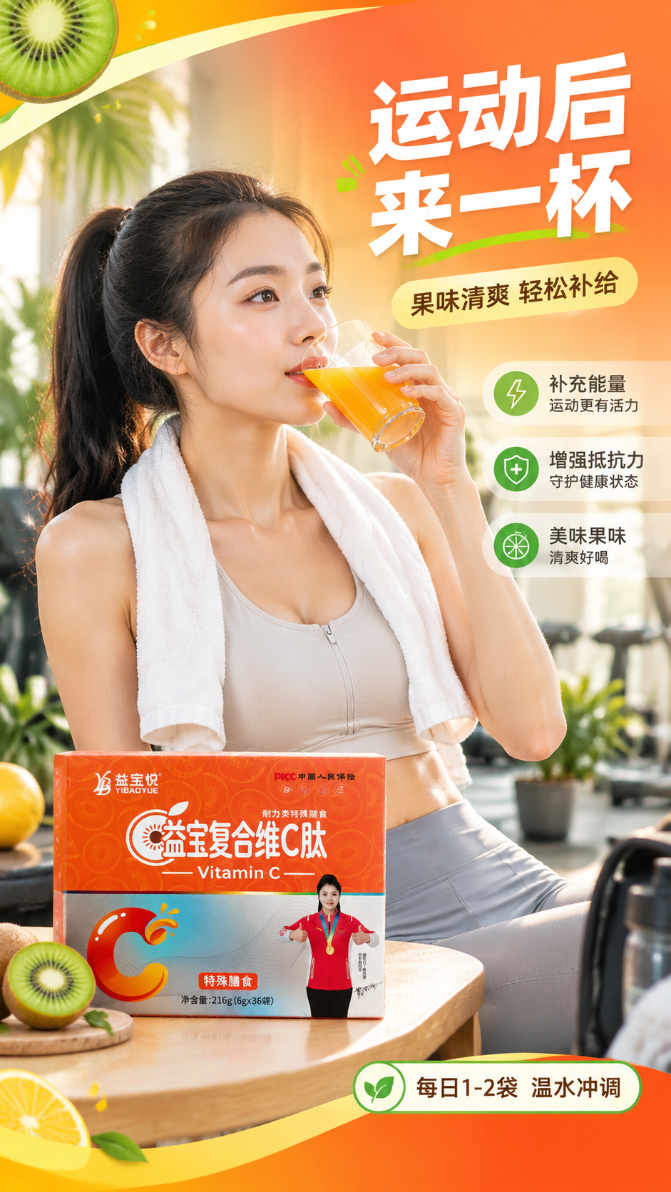 [商品] 使用【图1】益宝复合维C肽包装盒，保留包装盒完整结构… - 图片创意预览