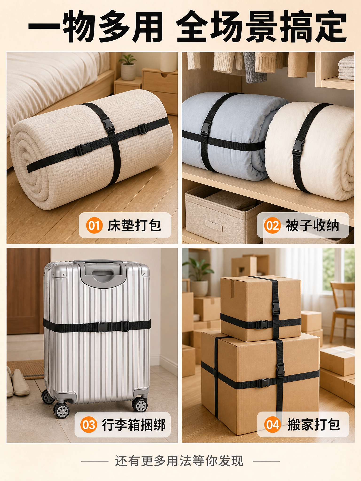 [商品] 使用【图2】【图3】【图8】【图10】黑色弹力卡扣捆… - 图片创意预览