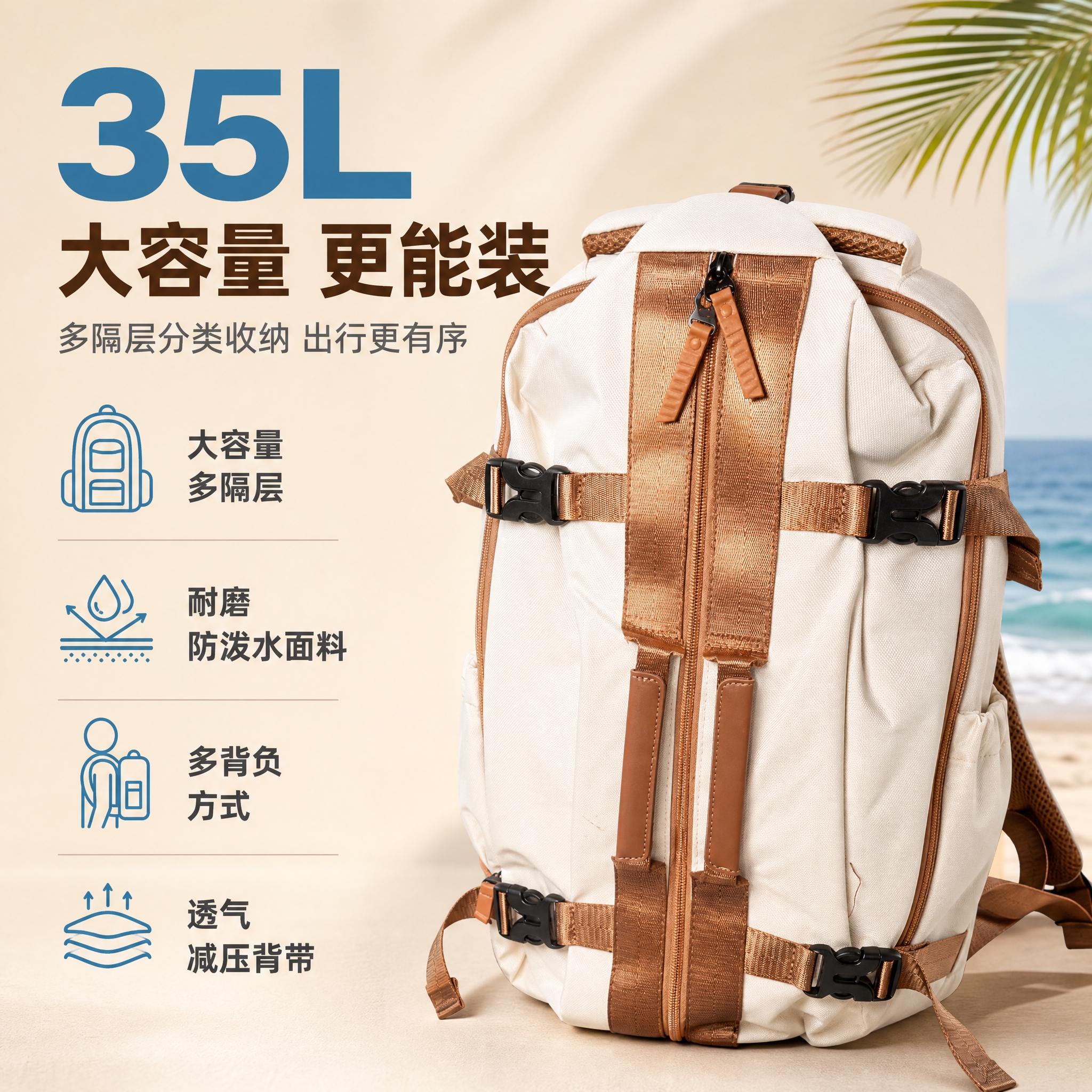 [主图-3] 核心卖点展示图，突出大容量与多功能设计。 [统一… - 图片创意预览