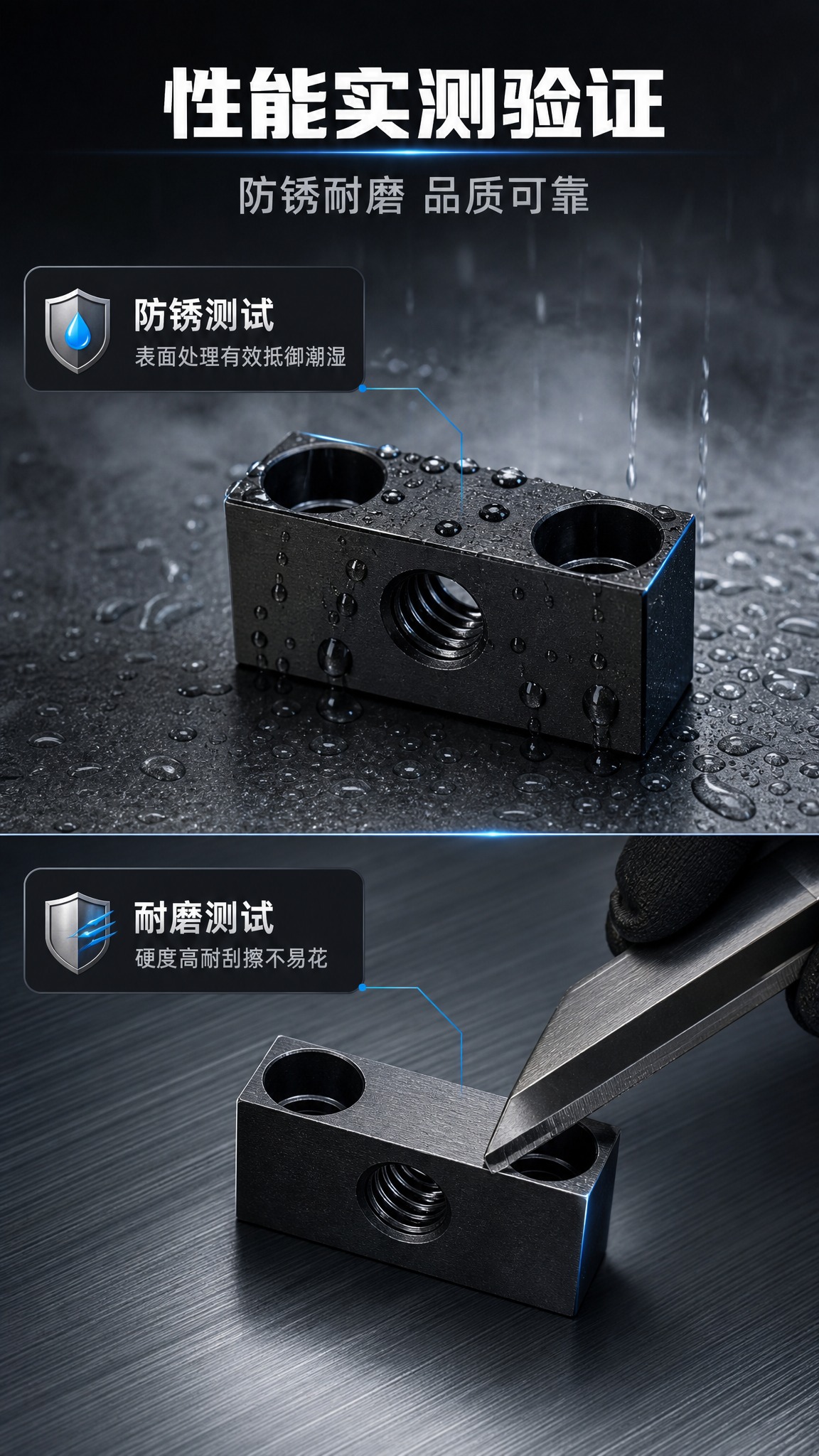 [商品] 使用【图1】双孔定位挡块（发黑款为主）；保留长方体双… - 图片创意预览