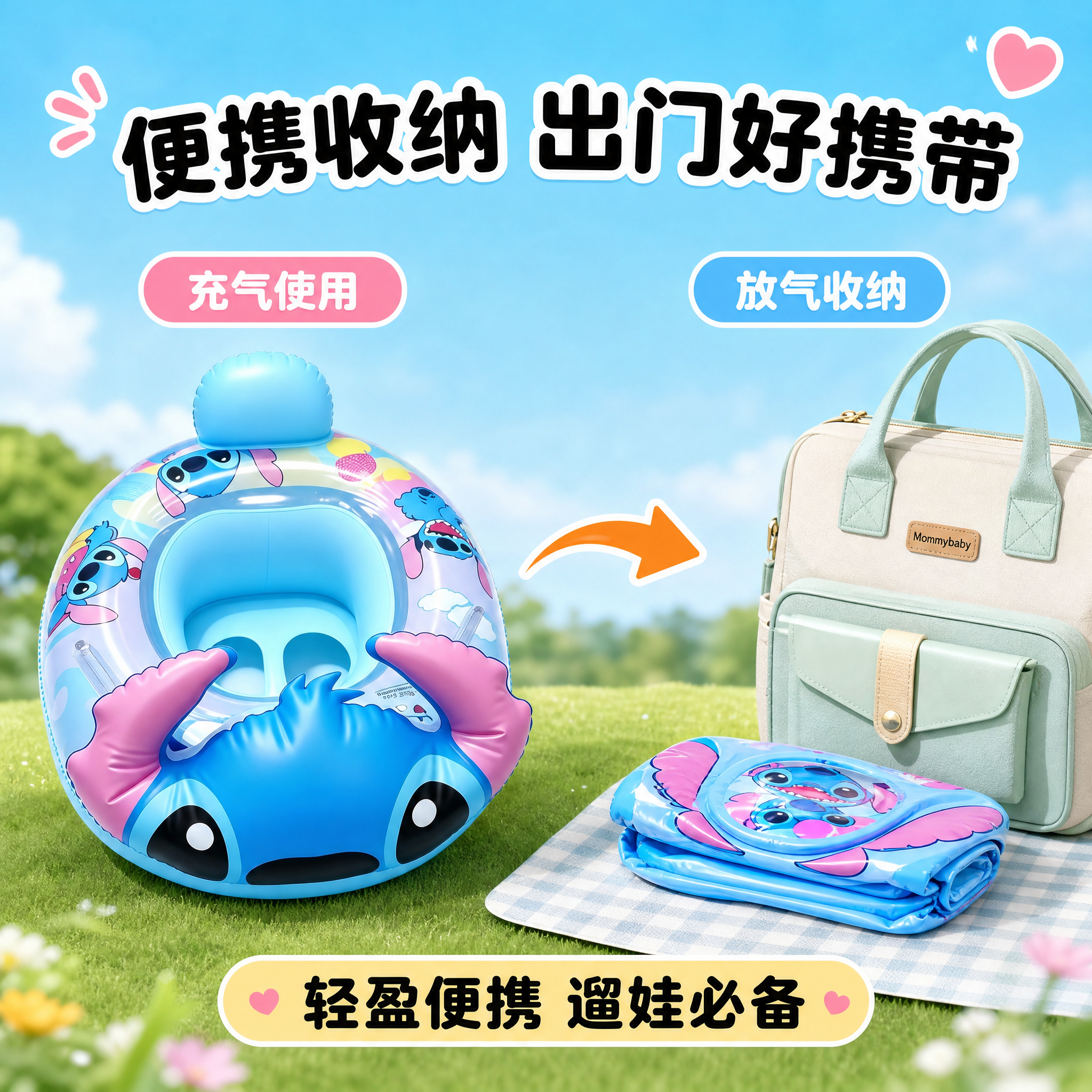 [主图-9] 便携收纳 出门遛娃好携带 轻盈好携带 [统一基调… - 图片创意预览