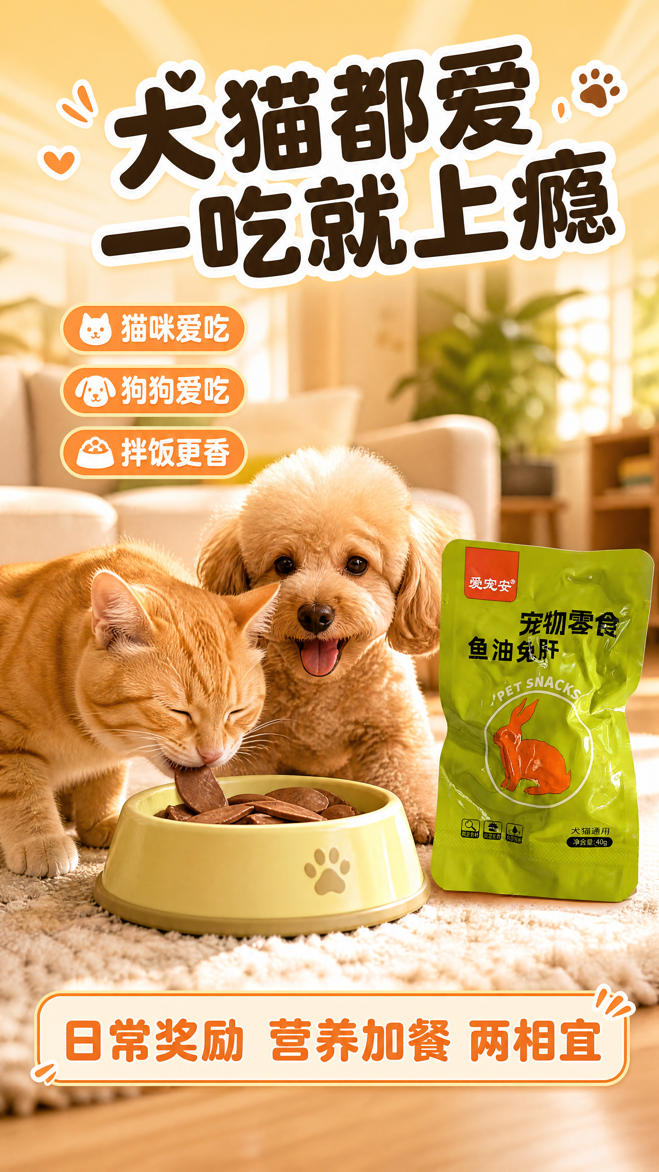[商品] 使用【图1】爱宠安鱼油兔肝宠物零食绿色包装袋；保留包… - 图片创意预览