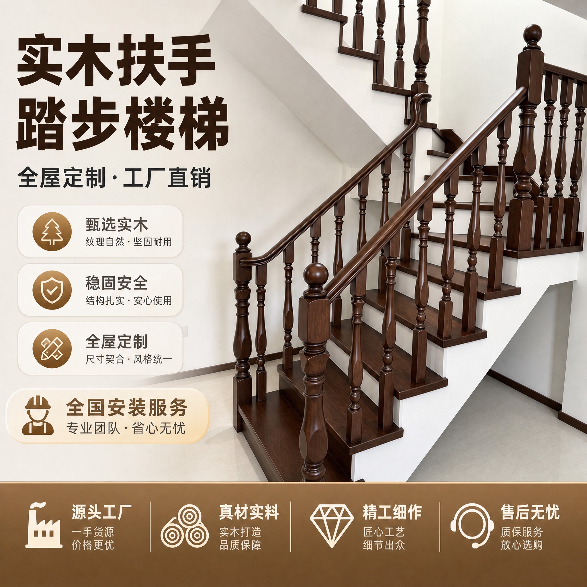 [主图-1] 真实空间成交首图，核心任务：展示实木扶手+踏步楼… - 图片创意预览