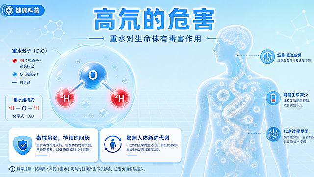 将这张PPT页面整体颜色调浅，背景改为明亮的浅蓝色到青白色渐变，降低深蓝色调的浓度，让整体画面更明亮通透、清爽干净。保持所有文字内容、分子结构、人体轮廓、信息卡片和布局完全不变，只调整整体色调和亮度，使背景更浅、更明亮，呈现清新明快的科普风格。