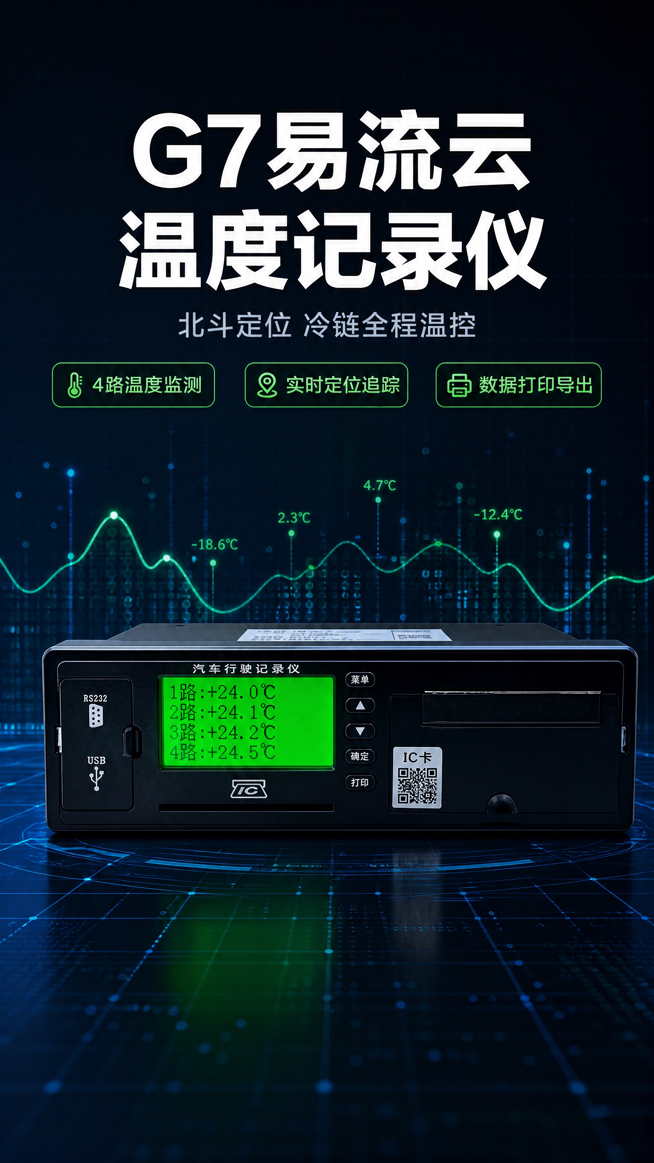 [商品] 使用【图1】G7易流云冷藏车温度记录仪；保留黑色长方… - 图片创意预览
