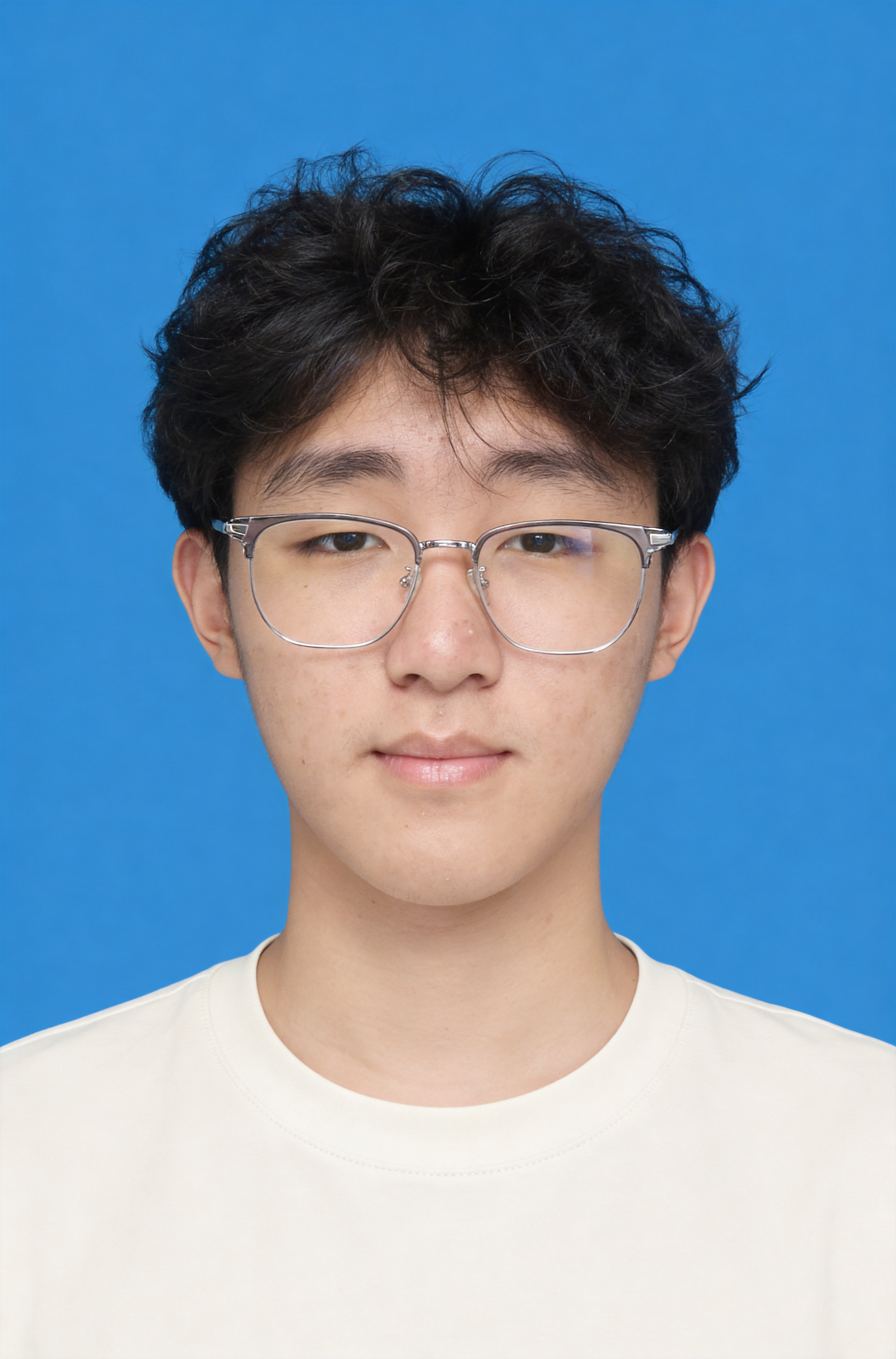 保留第一张图中人物发型、脸型、年龄特征生成标准样式纯正面证件照… - 图片创意预览