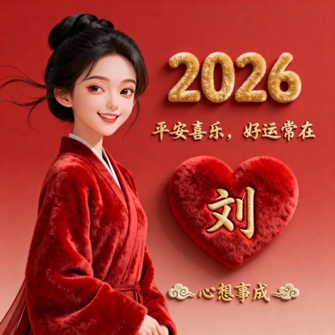（大师之作，顶级质量，超精细细节，8K分辨率，中国古风数字插画，柔和光影，温暖喜庆氛围），构图聚焦于画面中央区域：人物位于中心偏左，所有文字与图形元素位于中心偏右，画面四周保留大量纯净留白。左侧（预览效果