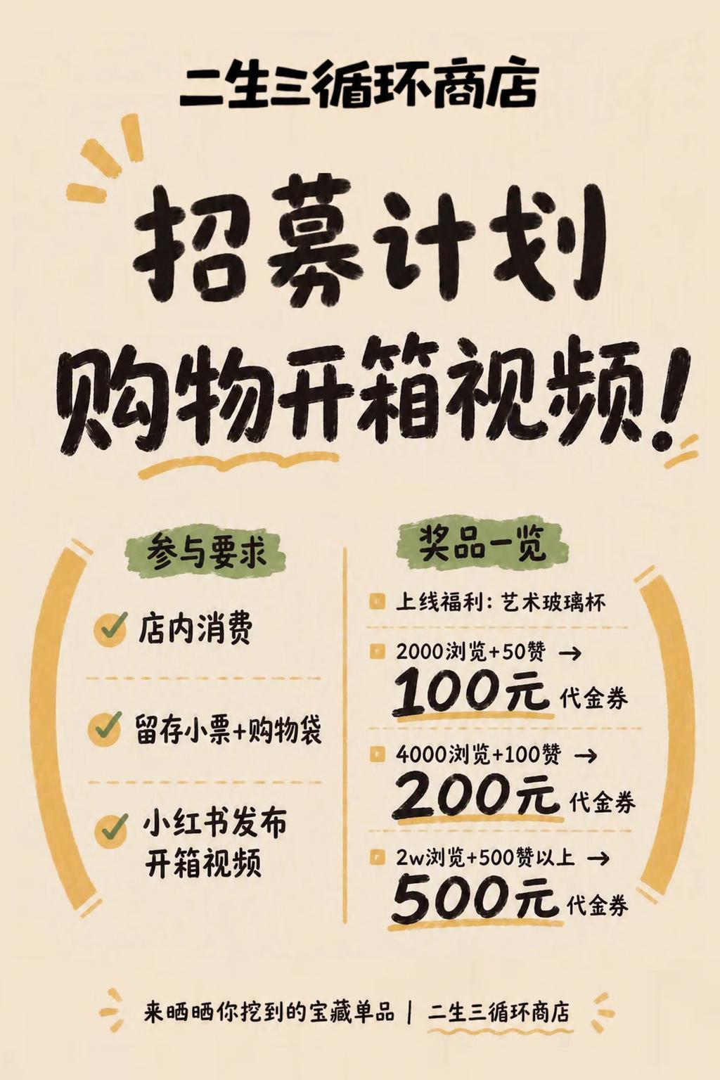 将“奖品一览”区域中“上线福利：精致玻璃杯”里的“精致”修改为… - 图片创意预览