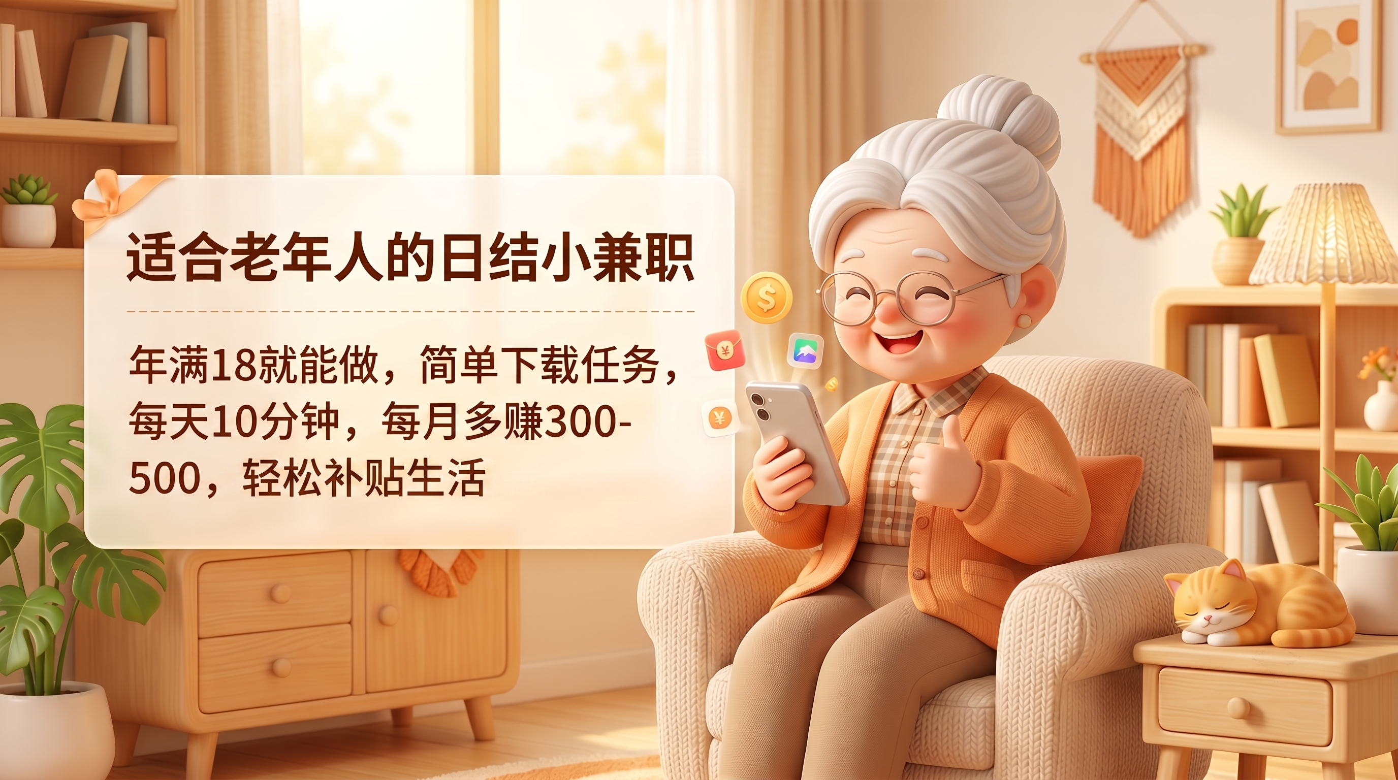 1920*1080 banner轮播图，3D风格，Q版老年小人… - 图片创意预览