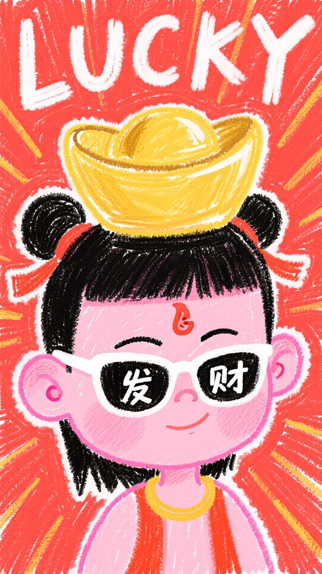 新年哪吒发财壁纸