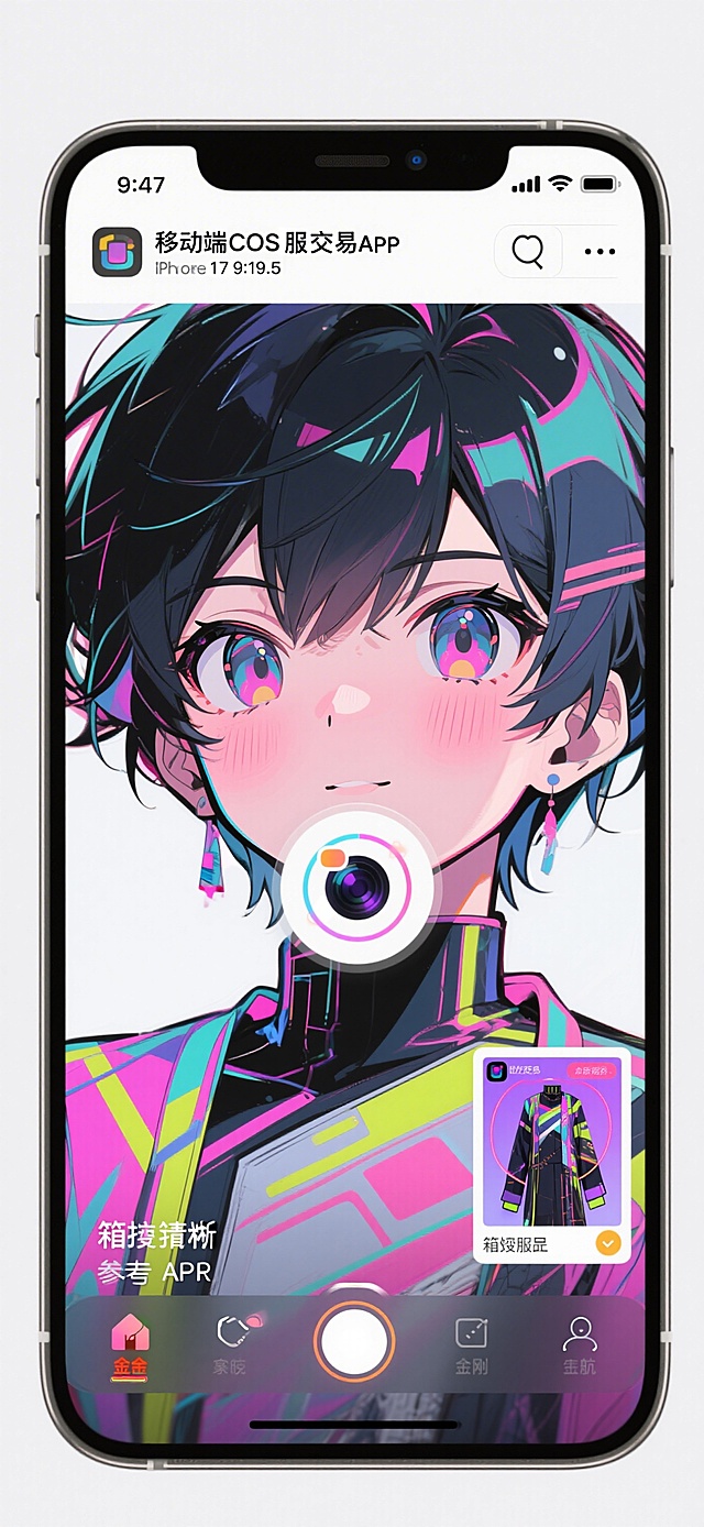 📱 底部导航栏（五大金刚）1. 🏠 主页（广场）功能描述： 类似小红书的双列瀑布流，但只展示二手/定制/手作C服。特色卡片：“今日出没角色”：顶部滚动小标签（如：#五条悟 #小樱 #原神）。“急！漫展前急救”：专区，展示距离漫展3天内还能送达或同城自提的物品。“同校/同城”：基于LBS推荐，显示“XX国际学校 3人正在出 祢豆子”。2. 👗 分类（逛圈）功能描述： 整理癖狂喜的分类体系。分类维度：按作品（咒术回战/鬼灭/原神/光与夜之恋…）按部位（假发 / 美瞳 / 鞋子 / 道具武器 / 成品衣）按风格（Lo裙改 / 蒸汽波 / 校供感 / 暗黑系）特色功能： “身高/尺码匹配” 滑块。高中生还在长身体，输入自己身高和三围，直接筛选出穿着合适的衣服（避免买到穿不下的痛衣）。3. 📸 发布（中间凸起大按钮）icon设计： 一个带腮红的拍立得相机。发布流程：拍下实物图（必须上传带ID手写纸条的防骗图？可以但可选）。“箱损/瑕疵标注” 功能：新手卖家难免买到有瑕疵的，可以在图片上直接圈出“这里有点脱线”或“背后有轻微污渍”，避免纠纷。“试穿参考”：如果卖家本人有上身图，可以加一个“试穿滤镜”（类似AR特效，遮挡面部保护隐私，但展示上身效果）。4. 💬 消息（コミュニティ）功能描述： 社交与聊天。特色模块：“扩列墙”：可以发布交友信息，找同好一起去漫展。“拼团/拼邮”：很多海外代购C服运费贵，可以在这里找同城或同好拼单。聊天框：发送“拍下未付款”提醒，自带颜文字键盘。5. 👤 我的（推し活记录）功能描述： 个人中心。特色模块：“我的衣柜”：已购物品列表，可以记录“这件出过XXX角色”。“种草清单”：收藏夹。“我的出物”：管理发布的商品。“信用值”：基于交易记录给出的“好こえ~”（好感度）评分，类似闲鱼信用，但图标是可爱的星星或宝石。✨ 针对高中生痛点设计的“杀手级功能”1. “以物换物”模式（物々交換）很多高中生零花钱有限，买来的C服出掉可能只穿一次。功能： 在商品页增加一个“想换”按钮。你可以用自己穿过的【初音未来】服装，去交换别人的【马修】cos服。App提供双向邮寄担保，只收一点点保险费。2. “假发救援”专区假毛（假发）是最容易买错/变形的。功能： 专门分区给 “未打理/已造型” 的假发。并内置 “修剪教程” 短视频（可以跳转B站合作链接）。买假发送护理小卡。3. “家长友好模式”有时候寄到学校的快递怕被家长发现。功能： 快递单上可以勾选 “隐藏物品描述”，发货方填写为“复习资料”或“文具”。（贴心小细节！）4. 急急急！道具3D打印代工联系附近的创客空间或学校里的技术大佬，如果你的亚克力武器断了，可以在App上找“手作娘”或“3D打印代工”，上传图纸，本地交货。💬 一些小彩蛋设计加载动画： 是一个转圈圈的魔法阵。404/空页面： 显示一只流泪的粘土人，配文“呜哇！商品被买走啦~”。暗黑模式： 名字叫“夜场模式”，适合在被窝里偷偷逛。