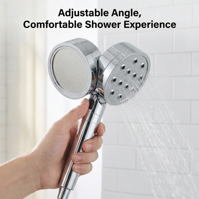 Use scenario display image for double-sided filtered handheld showerhead. Keep product appearance 10预览效果