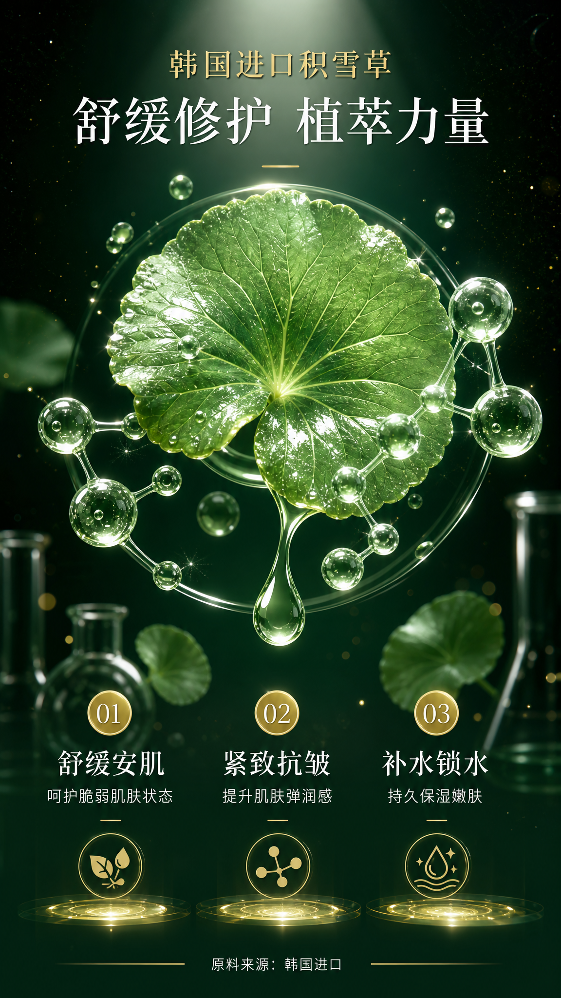 [第2张] 详情页成分功效页-宜芙草积雪草舒缓特护霜核心成分解… - 图片创意预览