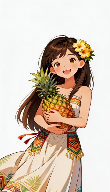 女孩摆正点微斜预览效果