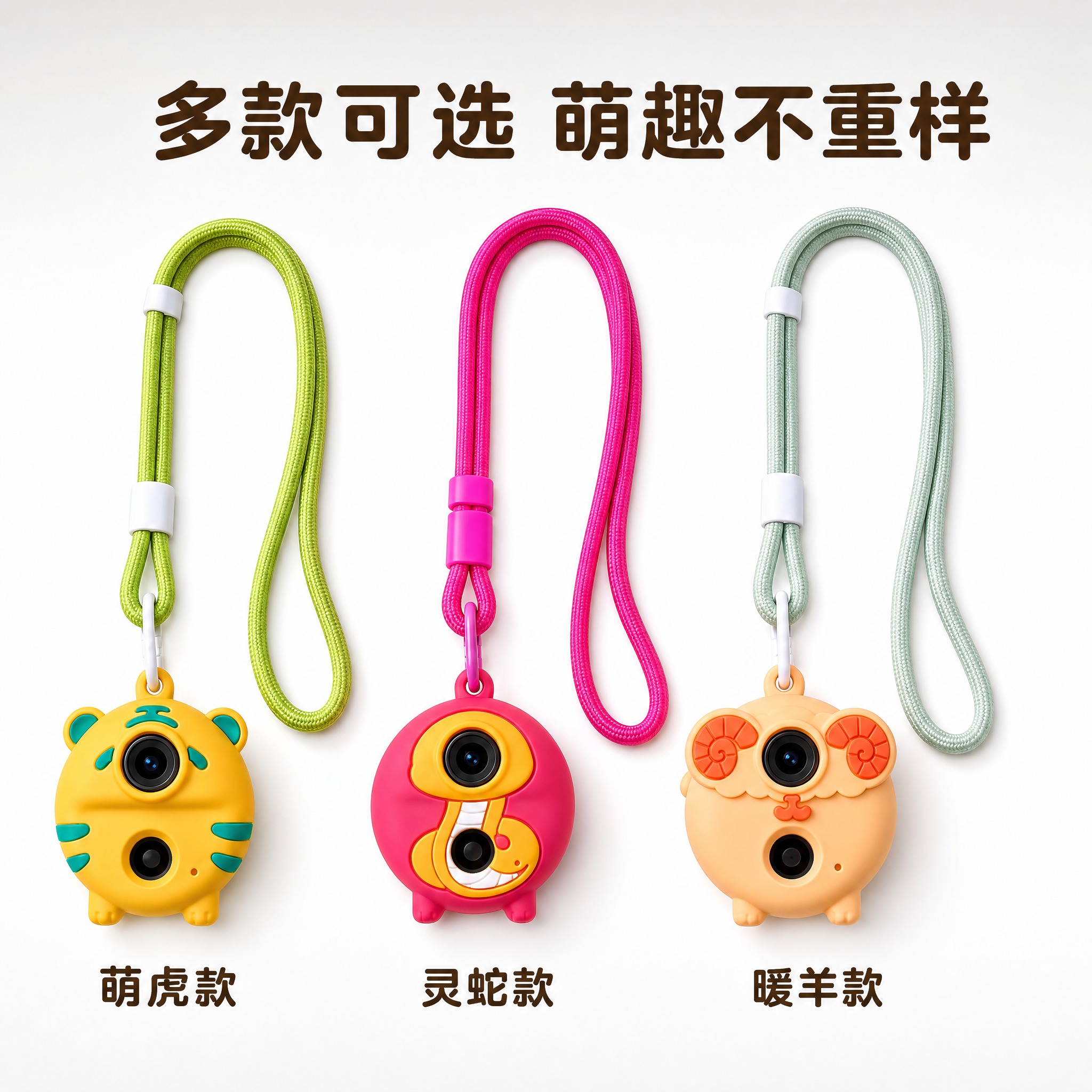 [主图-5] 多款式SKU展示图，展示不同卡通造型款式选择。… - 图片创意预览