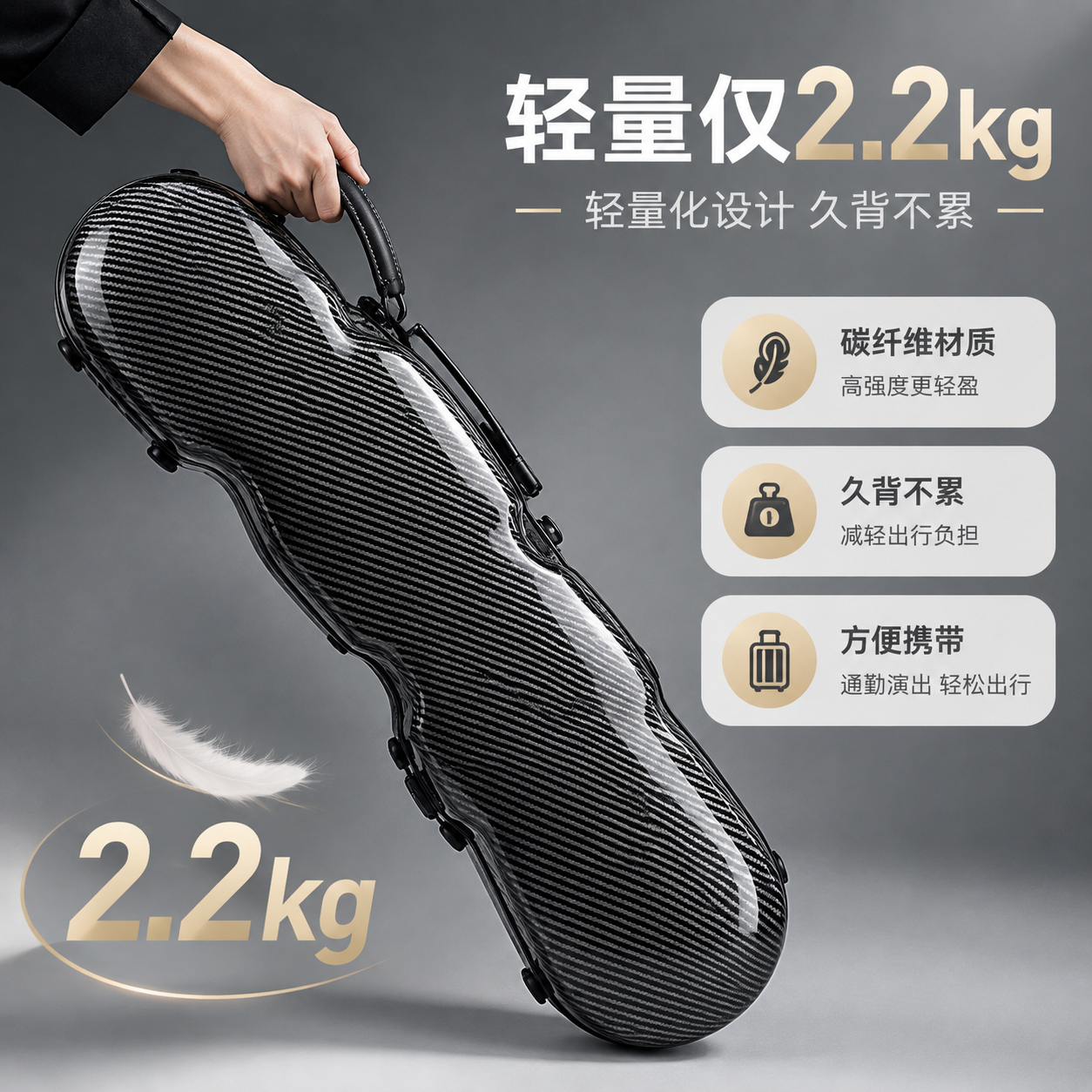 [商品] 使用【图1】黑色碳纤维纹葫芦形中提琴盒；保留葫芦形硬… - 图片创意预览