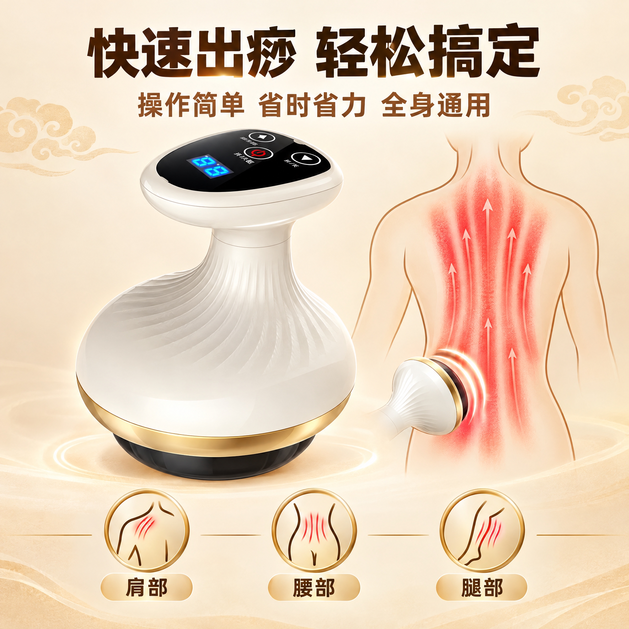 [主图-5] 电动刮痧拔罐温灸仪 背部刮痧全身通用功能图 淘宝… - 图片创意预览