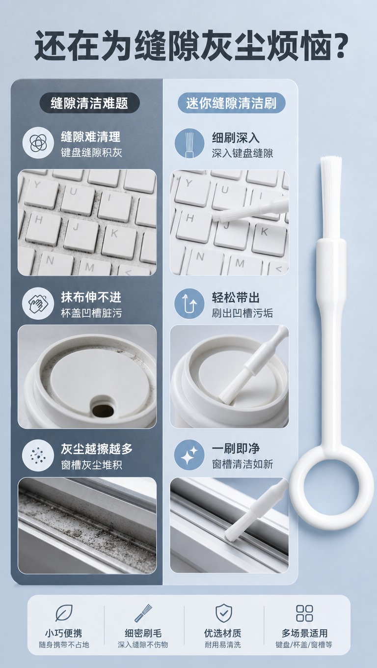 [商品] 使用【图1】迷你环形缝隙清洁刷白色款；保留环形指环手… - 图片创意预览