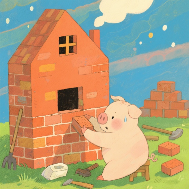 # 《三只小猪》儿童绘本故事

### 故事梗概
这是一个关于三只小猪离开妈妈独立生活，面对大灰狼的挑战，最终凭借勤劳和智慧获得安全与幸福的故事。

### 故事正文

**从前，有三只小猪，它们长大预览效果