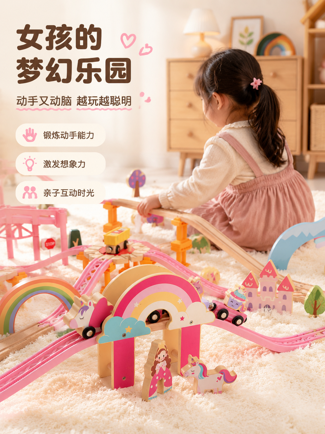 [商品] 使用【图6】彩虹桥轨道+公主独角兽配件图；保留粉色彩… - 图片创意预览