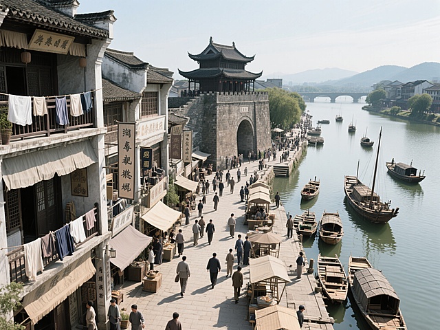 民国时期老建筑街景
