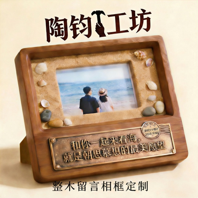 将“整木留言相框定制”这排文字整体向左移动一个字的距离预览效果