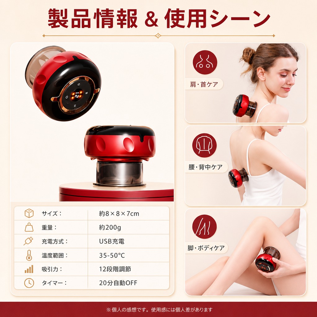 [商品] 使用【图10】红黑智能拔罐仪白底产品图作为规格区主图… - 图片创意预览