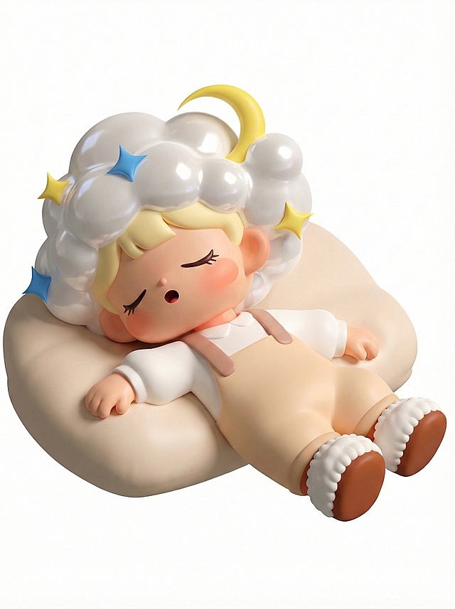 只需要头部的云朵部分轻微要带有细节部分反光的质感