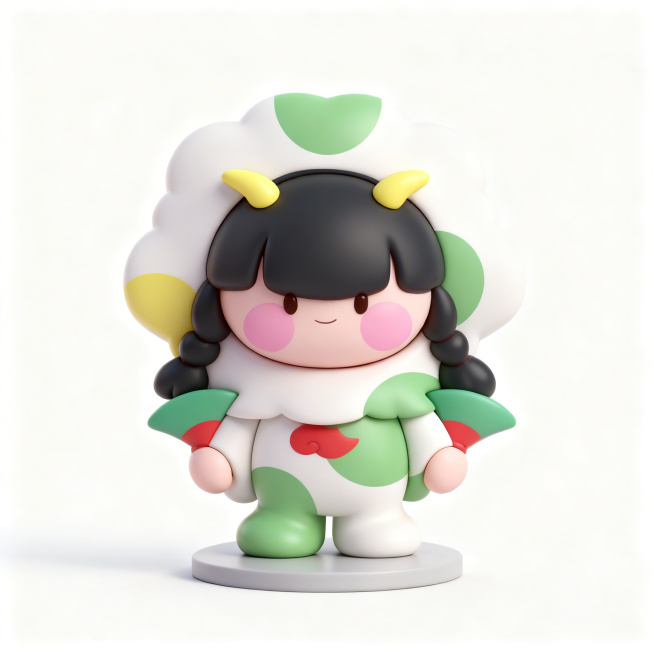 处理成三维立体效果，可爱圆润预览效果