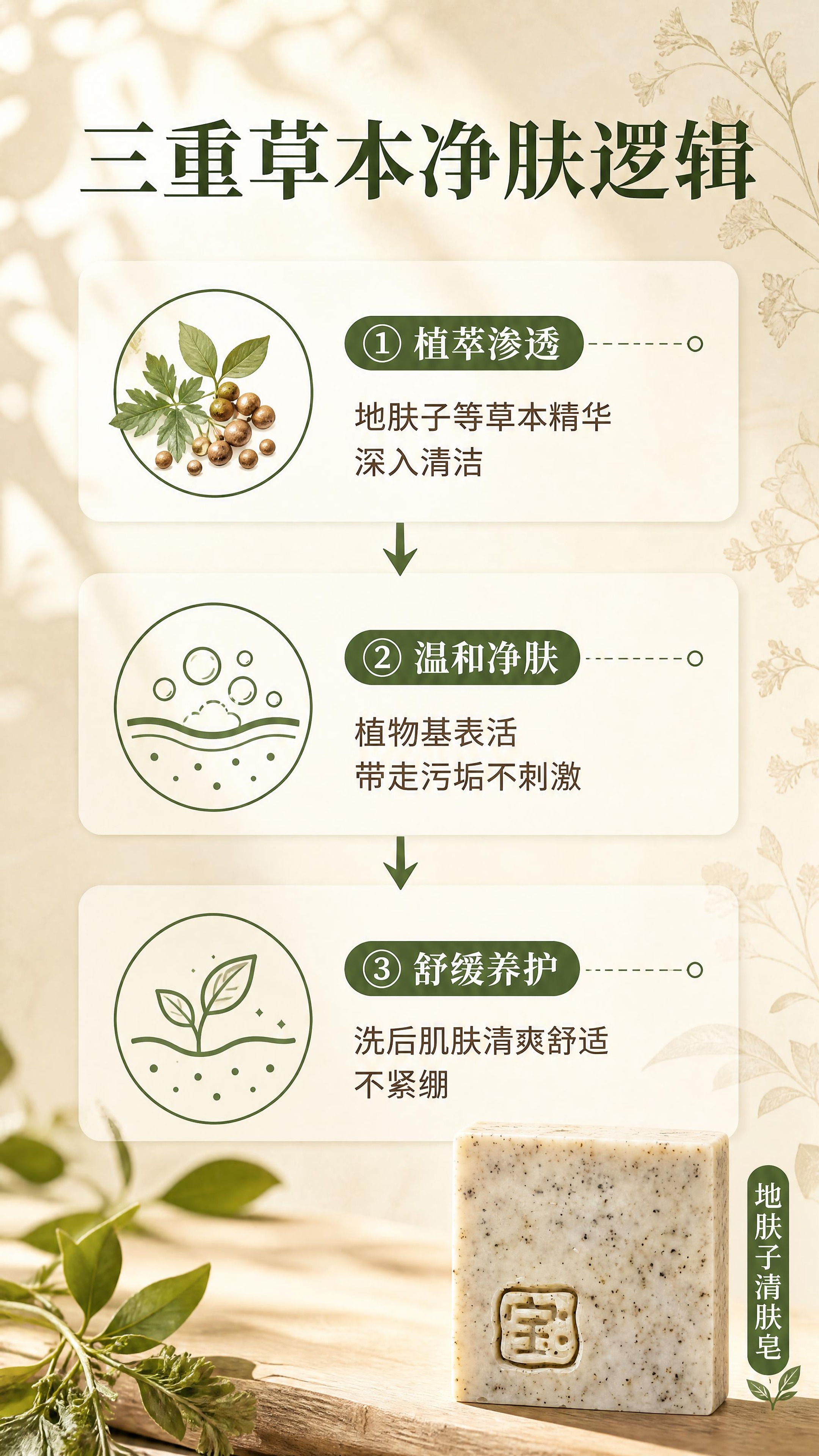 [商品] 使用【图1】方形手工沐浴皂小尺寸展示于右下角；保留米… - 图片创意预览