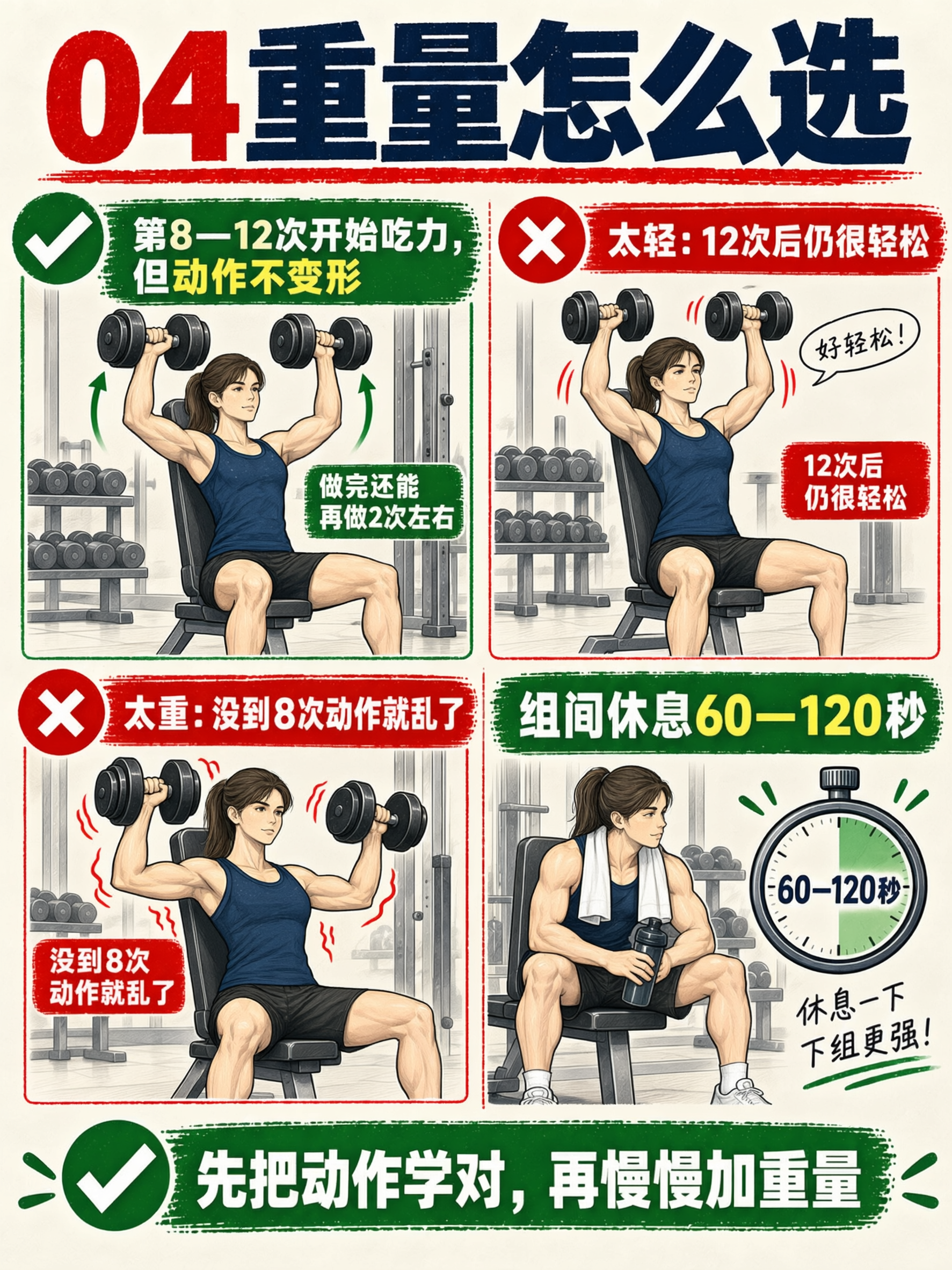 图生图局部编辑：将健身科普海报中所有男性人物统一替换为同一年轻… - 图片创意预览