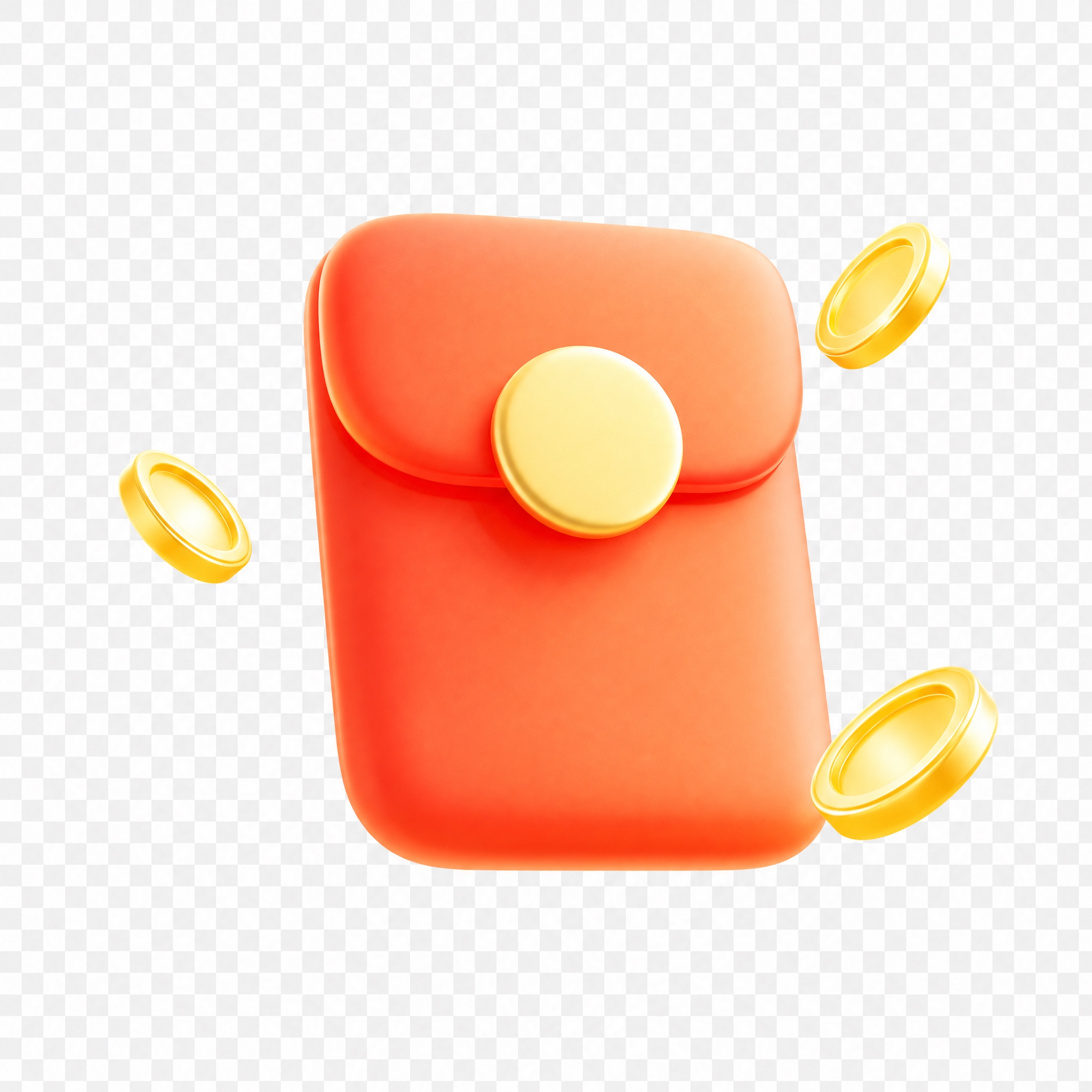 参考图中的红包和金币元素风格，重新生成独立的红包与金币元素组合… - 图片创意预览
